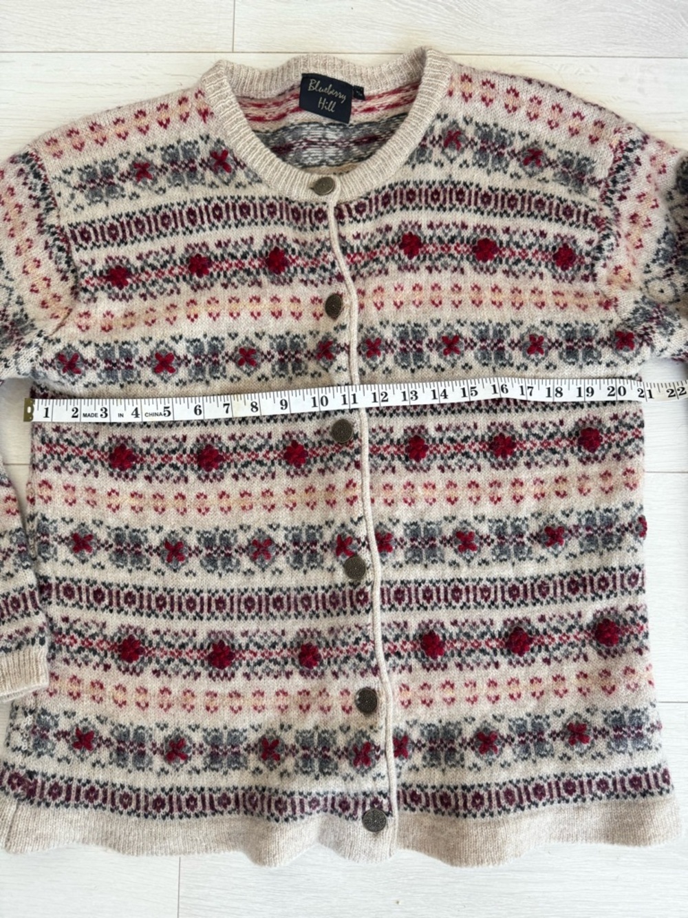 Vintage Blueberry Hill Shetland Wool Cardigan - Picture 5 of 8